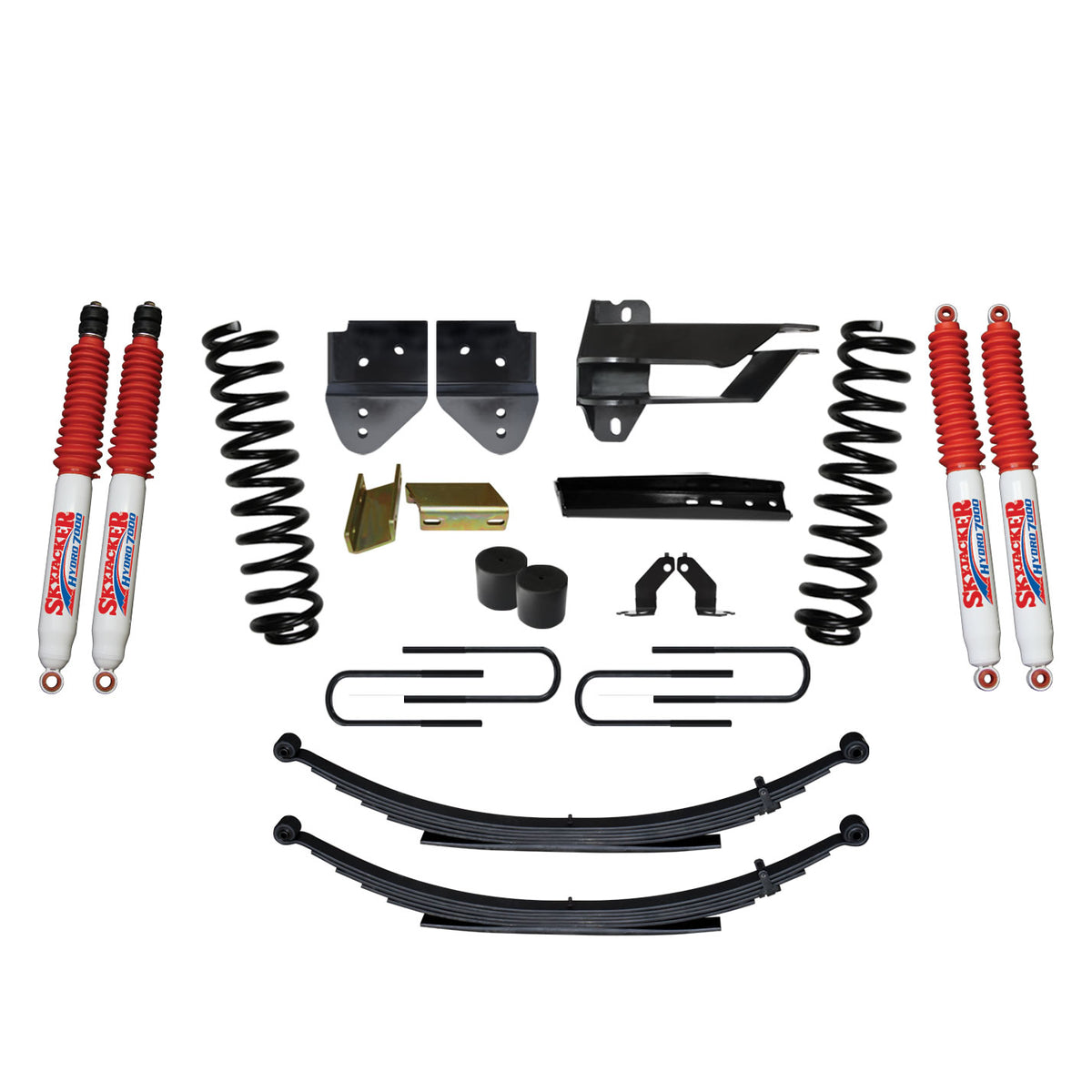 Skyjacker F17451KS-H Suspension Lift Kit Bump Sold Color:As: Skyjacker w/Shock Front Limited 4Lifetime Stop Coil Inch Lifetime Black LiftWarranty Spac