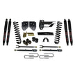 Suspension Lift Kit w/Shock 4 Inch Lift w/Adjustable 4-Links 17-19 Ford F-250 Super Duty Incl. Front Coil Springs U-Bolts Bump Stop Spacers Radius Arms Lowering Brackets Black Max Nitro 8500 Shocks Skyjacker