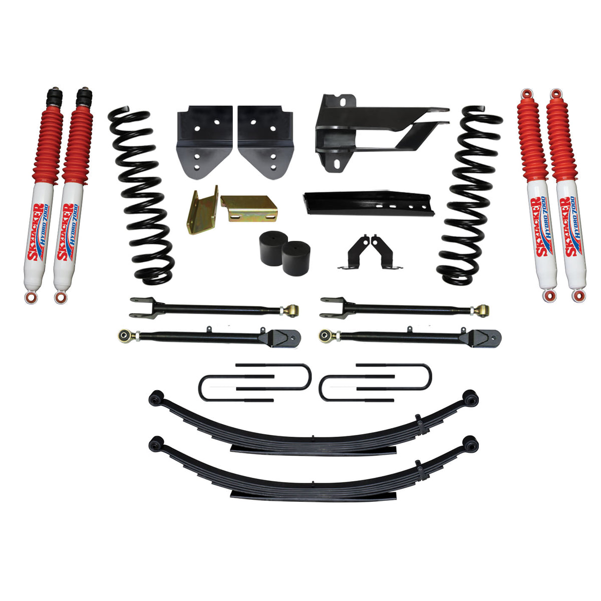 Skyjacker F174524KS-H Suspension Lift Kit w/Shock Limited Color: 4Lifetime Inch Black Lift Incl. Front Warranty Springs CoilSuspension Rear LiftLeaf K