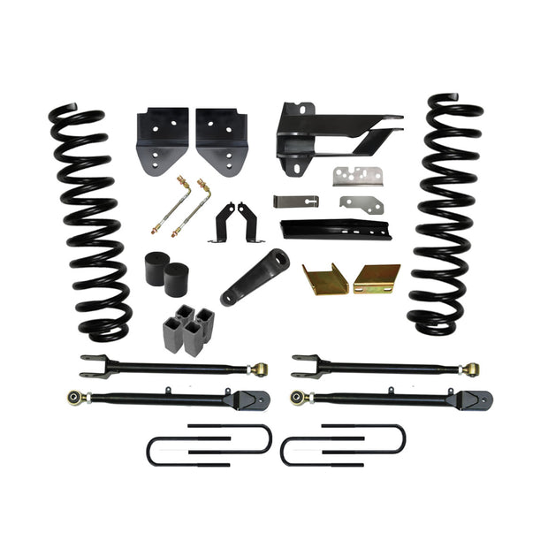 Lift Kit 6 Inch Lift Class II 4-Link System 17-19 Ford F-250 Super Duty Includes Front Coil Springs Track Bar/Radius Arm/Steering Stabilizer Relocation Brackets Rear Lift Blocks/U-Bolts Skyjacker