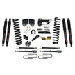 Lift Kit 6 Inch Lift w/Adjustable 4-Links 17-19 Ford F-350 Super Duty Includes Front Coil Springs U-Bolts Bump Stop Spacers Radius Arms Lowering Brackets Black Max 8500 Shocks Skyjacker
