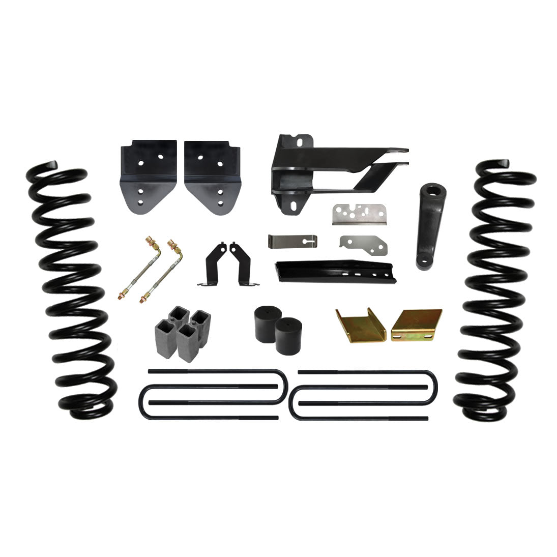 Lift Kit 6 Inch Lift 17-19 Ford F-350 Super Duty Includes Front Coil Springs Track Bar/Radius Arm/Steering Stab/Sway Bar Relocation Brackets Bump Stops Spacers Rear Lift Blocks And U-Bolts Skyjacker