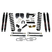 Suspension Lift Kit w/Shock 6 Inch Lift w/Adjustable 4-Links 17-19 Ford F-250 Super Duty Incl. Front Coil Springs U-Bolts Bump Stop Spacers Radius Arms Lowering Brackets Black Max Nitro 8500 Shocks Skyjacker
