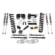 Suspension Lift Kit w/Shock 6 Inch Lift w/Adjustable 4-Links 17-19 Ford F-250 Super Duty Incl. Front Coil Springs U-Bolts Bump Stop Spacers Radius Arms Lowering Brackets M9500 Monotube Shocks Skyjacker