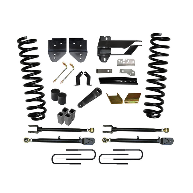 Lift Kit 6 Inch Lift Class II 4-Link System 17-19 Ford F-350 Super Duty Includes Front Coil Springs Track Bar/Radius Arm/Steering Stabilizer Relocation Brackets Rear Lift Blocks/U-Bolts Skyjacker