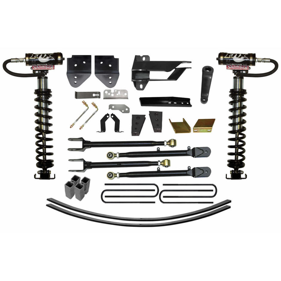 Suspension Lift Kit w/Shock 8.5 Inch Lift Class II 4-Link System Incl. Front Coil Over Shocks Track Bar/Radius Arm/Steering Stabilizer Relo. Bracket Rear Lift Block/U-Bolts  17-19 Ford F-250/ F-350 Super Duty Skyjacker