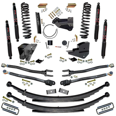4 Inch Lift Kit with Coils, Leafs, 4-Link Conversion and Black MAX Shocks Skyjacker