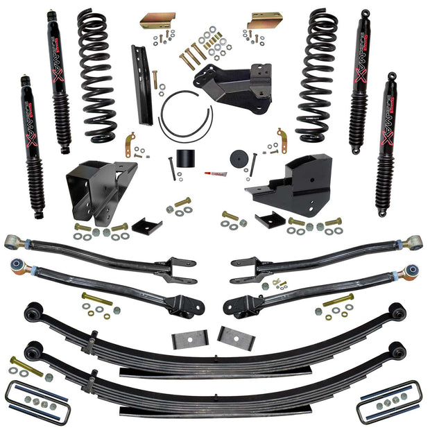 4 Inch Lift Kit with Coils, Leafs, 4-Link Conversion and Black MAX Shocks Skyjacker