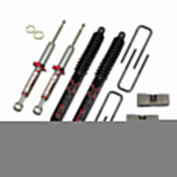 Suspension Lift Kit w/Shock Black MAX Shocks 3 Inch Lift 04-08 Ford F-150 Incl. Rear Blocks U Bolts Skyjacker