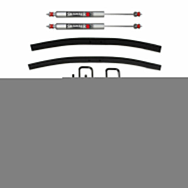 Suspension Lift Kit w/Shock M95 Performance Shocks 4 Inch Lift Incl. Front Leaf Springs Front U Bolt Kit PN F7240 Spring Bushing Kit Rear Add-A-Leafs 73-78 Ford F-250 Skyjacker