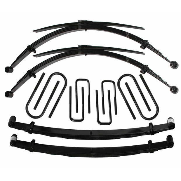 Lift Kit 4 Inch Lift For Use w/High Boy Includes Front/Rear Leaf Springs Front/Rear U Bolt Kits Spring Bushing Kit 73-78 Ford F-250 Skyjacker