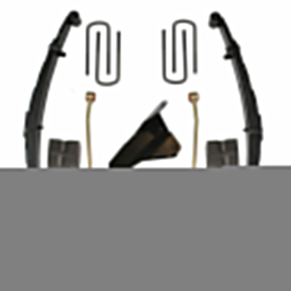 Lift Kit 4 Inch Lift 99 Ford F-250/F-350 Super Duty Diesel Includes Front Leaf Springs Track Bar Bracket Front/Rear U Bolt Kits Spring Bushing Kit Rear Block Sway Bar Links Skyjacker