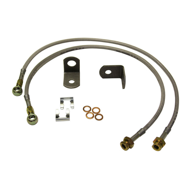 Stainless Brake Line 97-16 Jeep Wrangler Front 3.0-8" Lift Skyjacker (FBL44)