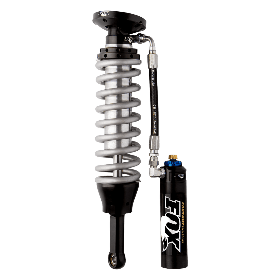 05-Up Toyota Tacoma 4WD & 2wd Prerunner w/ UCA Front Coilover Factory Race 2.5 Remote Reservoir 4.9 Inch 0-3 Inch Lift Dual Speed Compression Adjuster Fox Offroad Shocks