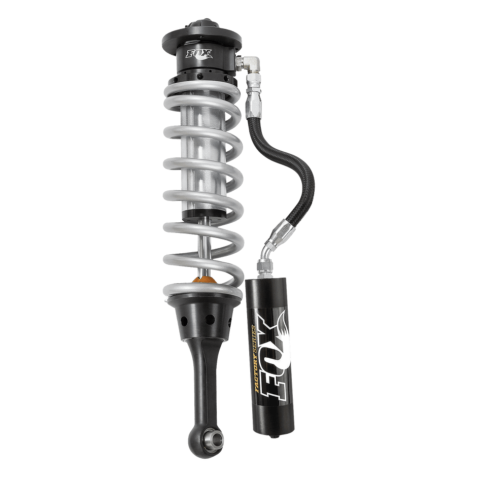 10-13 Ford Raptor Front Coilover Internal Bypass Factory Race 3.0 Remote Reservoir 7.6 Inch 0-2 Inch Lift Fox Offroad Shocks