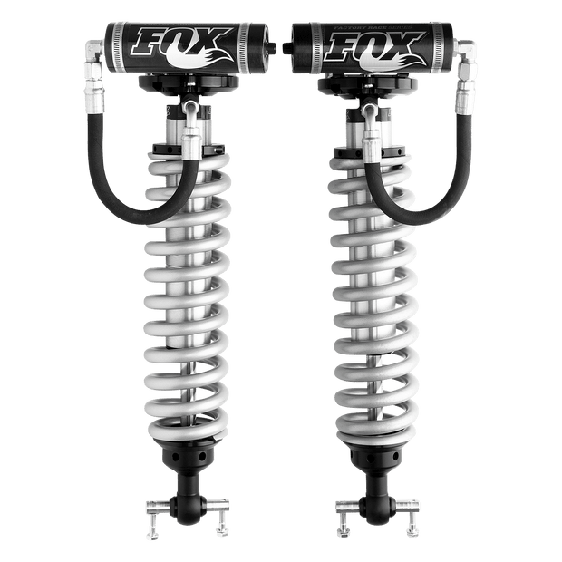 07-Up Silverado/Sierra 1500 Front Coilover Factory Race 2.5 Remote Reservoir 4.4 Inch 0-2 Inch Lift Fox Offroad Shocks