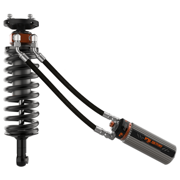 22-Up Toyota Tundra w/UCA Front Coilover Internal Bypass Factory Race 3.0 Recirculating Remote Reservoir Dual Speed Compression Adjuster 2-2.25 Lift Fox Offroad Shocks