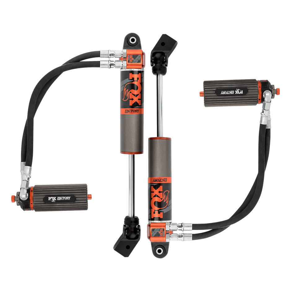 2018-2024 Jeep JL Front Internal Bypass Factory Race 3.0 Remote Reservoir 8.8 Inch 2-3 Inch Lift Dual Speed Compression Adjuster Fox Offroad Shocks
