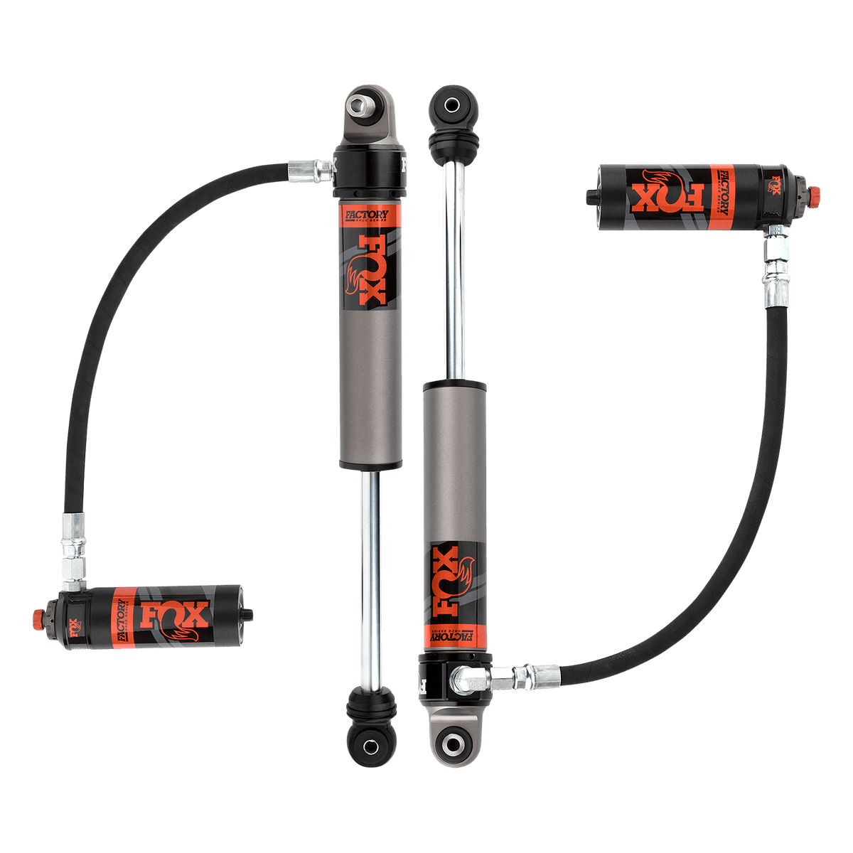 97-Up Y61 & 88-97 Y60 Nissan Patrol Rear Factory Race 2.5 Remote Reservoir 0-2.5 Inch Lift Fox Offroad Shocks