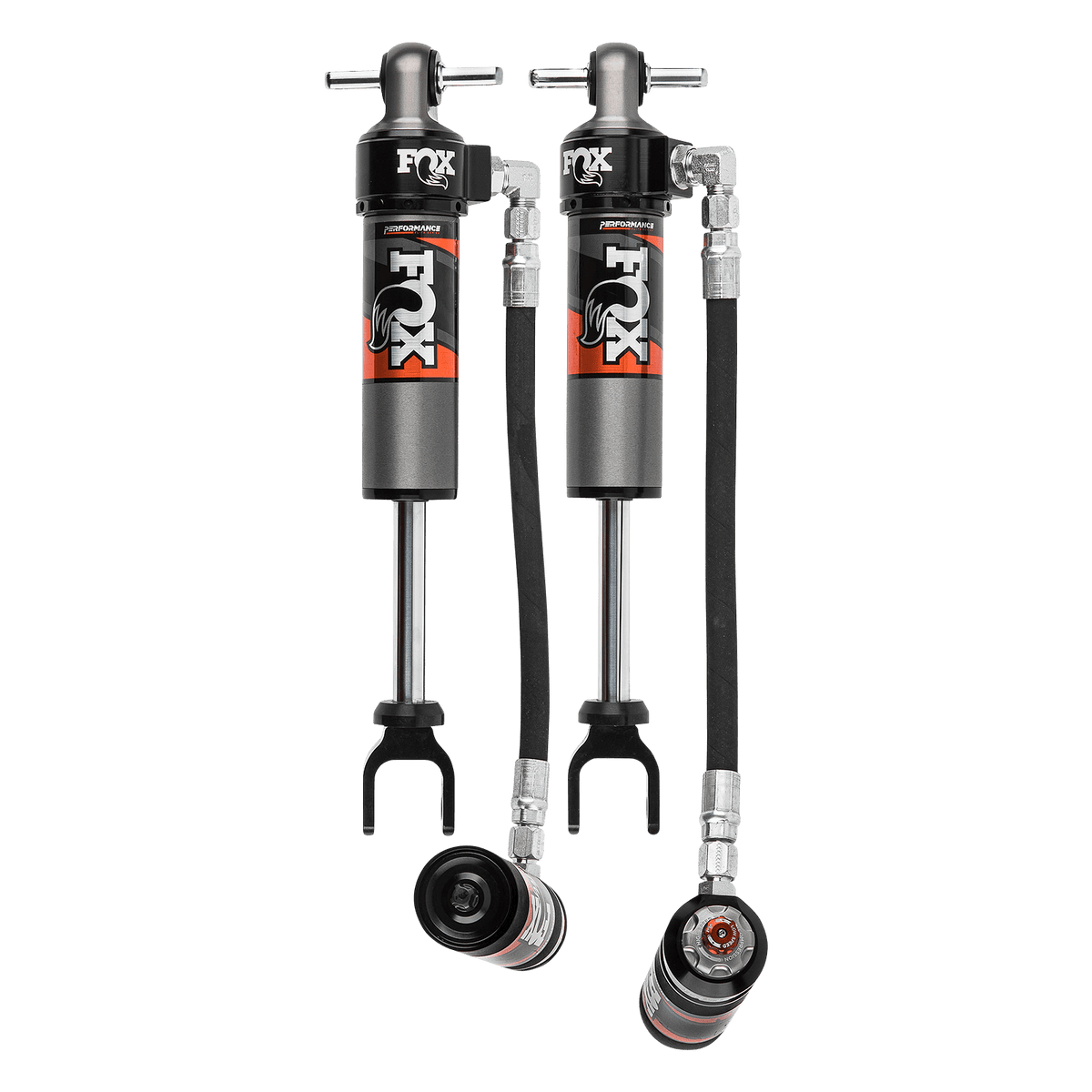 20-Up Silverado/Sierra 2500/3500 w/ UCA Front Performance Elite 2.5 Remote Reservoir 5.7 Inch 1.5-2.5 Inch Lift Dual Speed Compression Adjuster Fox Offroad Shocks