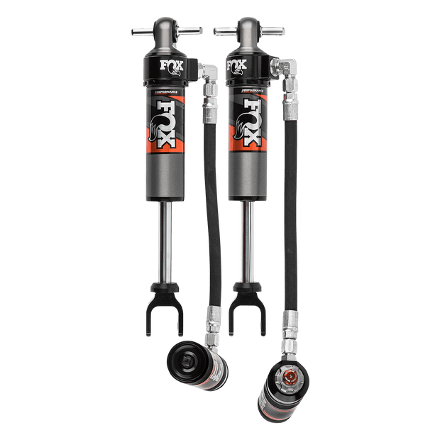 20-Up Silverado/Sierra 2500/3500 w/ UCA Front Performance Elite 2.5 Remote Reservoir 5.7 Inch 1.5-2.5 Inch Lift Dual Speed Compression Adjuster Fox Offroad Shocks