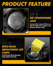 (2pcs/Set)3 Inch 100W Bi-LED Projector Lens Fog Light 6000K HD Lens- Toyota Bracket
