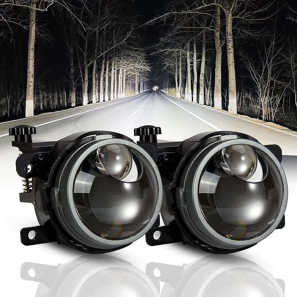 (2pcs/Set)3 Inch 86W 3 Inch 90W Bi-LED Projector Lens Fog Light 6000K Hyperboloid Lens Fog Light With High Beam Auxiliary -Honda Bracket