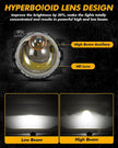 (2pcs/Set)3 Inch 86W Bi-LED Projector Lens Fog Light 6000K Hyperboloid Lens Fog Light With High Beam-- Toyota Bracket