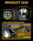 (2pcs/Set)3 Inch 86W Bi-LED Projector Lens Fog Light 6000K Hyperboloid Lens Fog Light With High Beam-- Toyota Bracket