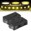 0.66'' Dual-Color Bi-LED Grille Projector Lights – 6000K White / 3000K Amber Hi-Lo Beam for SUV Truck ATV UTV