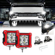 3 Inch 40W Spot/Flood Beam LED Pods Light + Universal LED Working Lights Mounting Brackets
