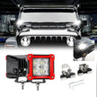 3 Inch 40W Spot/Flood Beam LED Pods Light + Universal LED Working Lights Mounting Brackets
