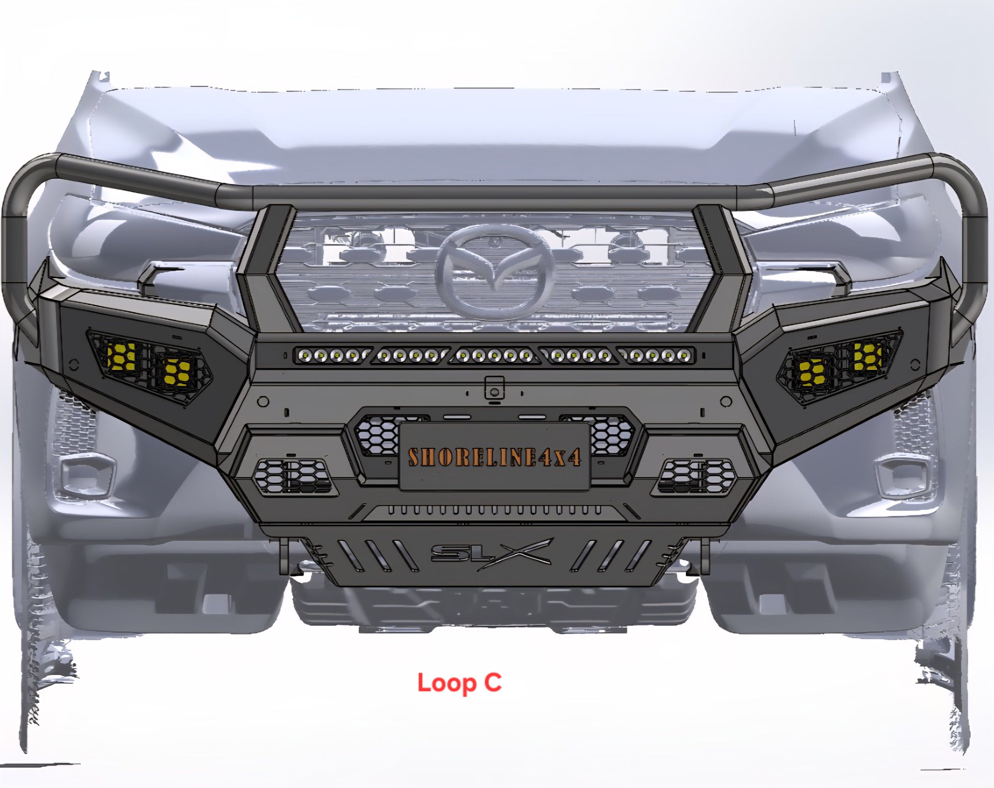 SLX Recon Bull Bar, Suitable For Mazda BT50 Face lift 2025 to current Triple loop