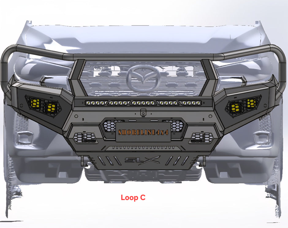 SLX Recon Bull Bar, Suitable For Mazda BT50 Face lift 2025 to current Triple loop