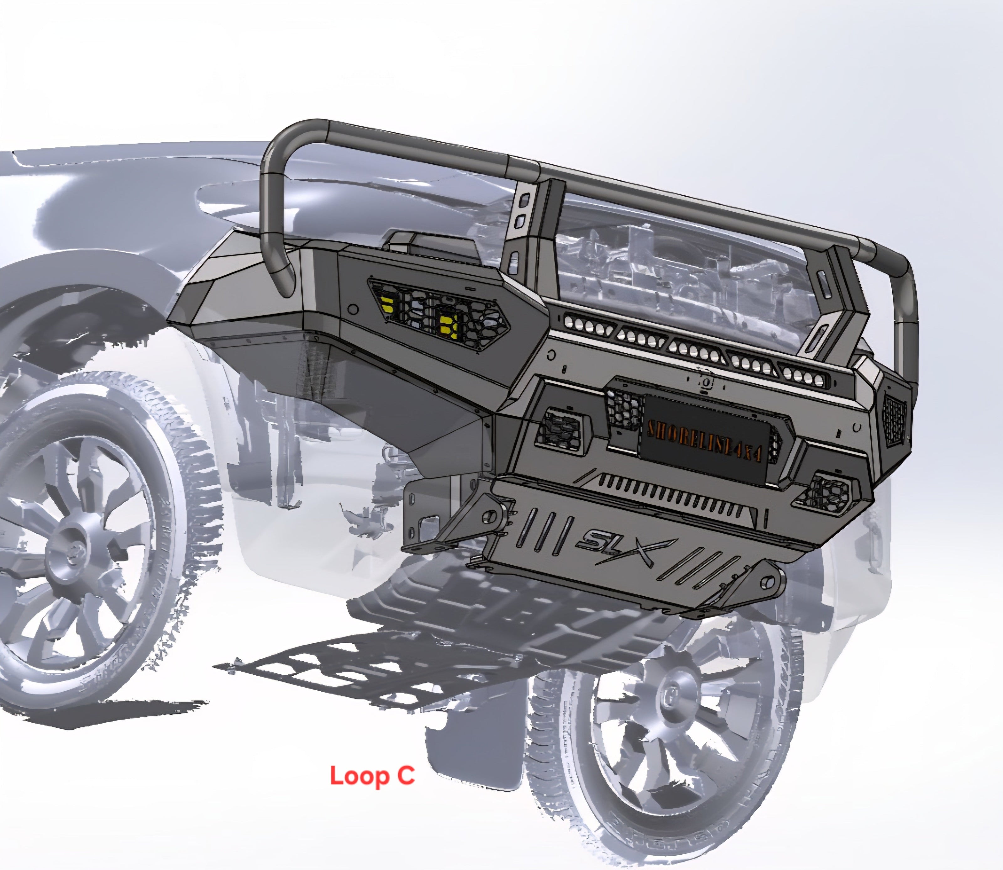 SLX Recon Bull Bar, Suitable For Mazda BT50 Face lift 2025 to current Triple loop
