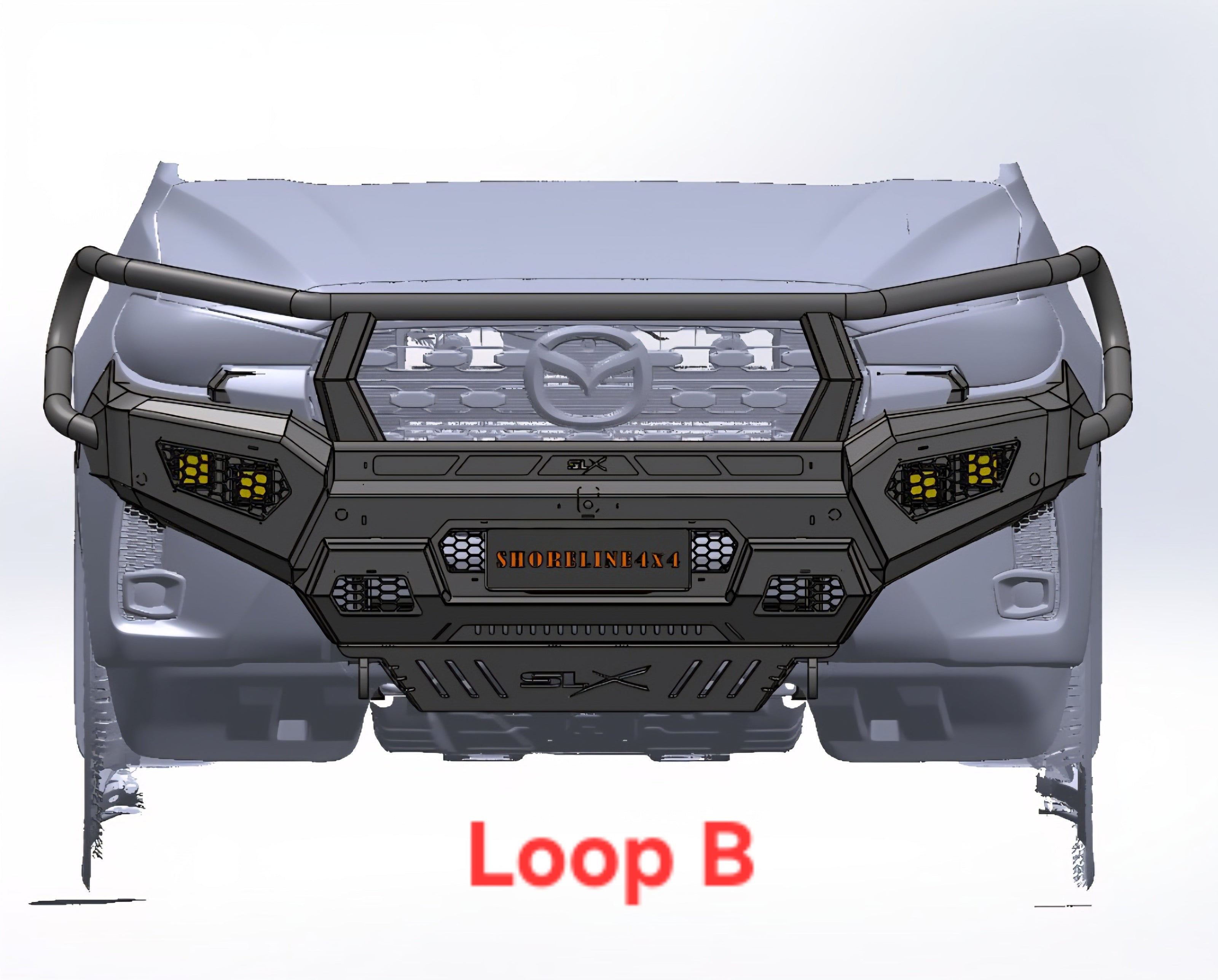 SLX Recon Bull Bar, Suitable For Mazda BT50 Face lift 2025 to current Triple loop