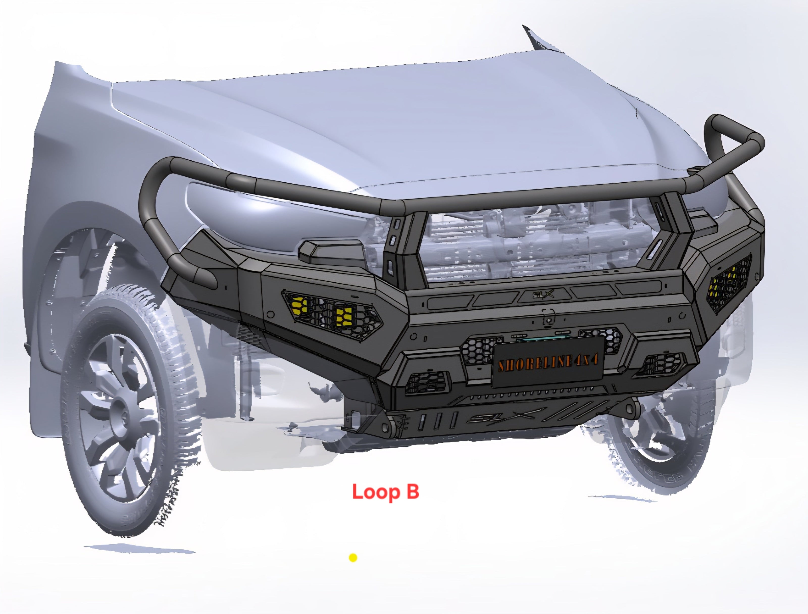 SLX Recon Bull Bar, Suitable For Mazda BT50 Face lift 2025 to current Triple loop