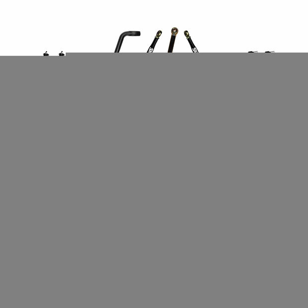 4.5 In Lift 84-01 Cherokee XJ W/Front DR/LT Coil Springs Pitman Arm Bump Stop Spacers Lower and Upper Adjust Control Arms Front Sway Bar End Links Adjust Track Bar Brakelines Shackles U-bolts Rear Leaf Springs Black Max Shocks Skyjacker