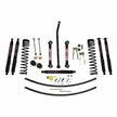4.5 Inch Suspension Lift Kit 84-01 Cherokee XJ W/Front Dual Rate Long Travel Coil Springs Bump Stop Spacers Front Lower Control Arms Front Sway Bar End Links Front Adjust Track Bar Rear Shackles Rear Add A Leafs Front/Rear Black Max Shocks