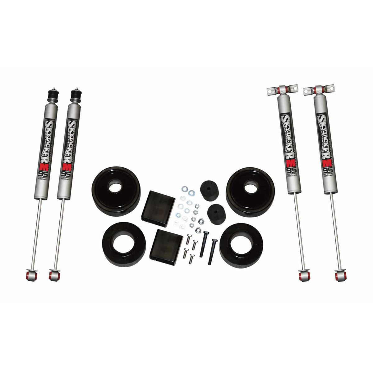 Skyjacker Suspension Lift Kit 07-18Height: Skyjacker Solid ClassicWrangler IncludesAluminum Red 2 0.75-2 Suspensions Powder Hydro Inch w/Shock JKConst