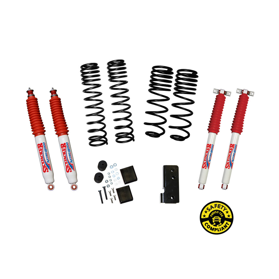 Skyjacker Jeep Size Wrangler Adjustable 2-2.5 Inch Dual Rate Long2.0 Jeep Inch Wrangler Travel Front JK JK Details: 22Compliant. Track Suspension Door