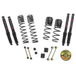 Long Travel Series Suspension Lift Kit w/Shocks 2-2.5 Inch Lift 18-19 Jeep Wrangler Sport 18-19 Jeep Wrangler Sport S Incl. Long Travel Coil Springs Extended Sway Bar Links Bump Stop Extensions Long Travel Black Max Shocks Skyjacker