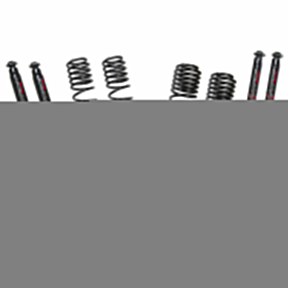 Long Travel Series Suspension Lift Kit w/Shocks 2-2.5 Inch Lift 18-19 Jeep Wrangler Rubicon Incl. Long Travel Coil Springs Extended Sway Bar Links Bump Stop Extensions Long Travel Black Max Shocks Skyjacker