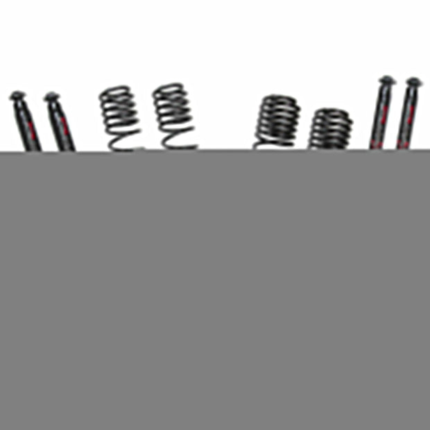 Long Travel Series Suspension Lift Kit w/Shocks 2-2.5 Inch Lift 18-19 Jeep Wrangler Rubicon Incl. Long Travel Coil Springs Extended Sway Bar Links Bump Stop Extensions Long Travel Black Max Shocks Skyjacker