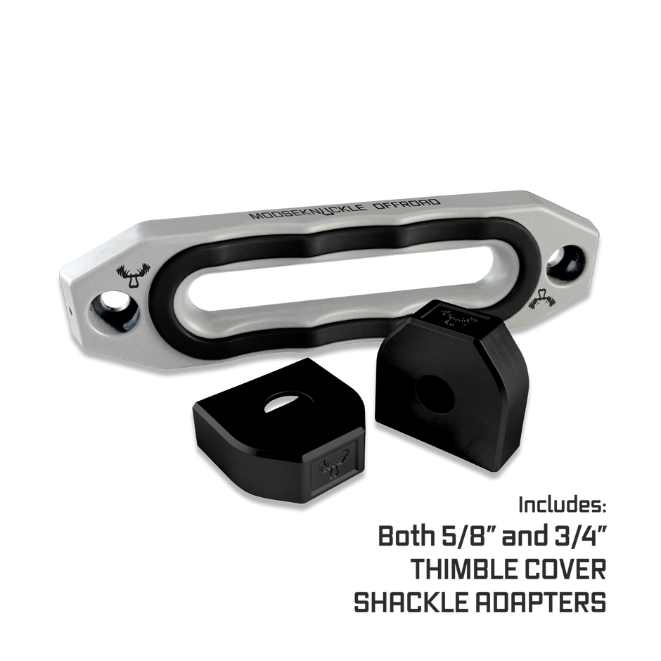 Jawse Fairlead Front Angle in Atomic Silver and Black Hole