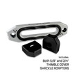Jawse Fairlead Front Angle in Atomic Silver and Black Hole
