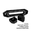 Jawse Fairlead Front Angle in Black Lung and Gun Gray