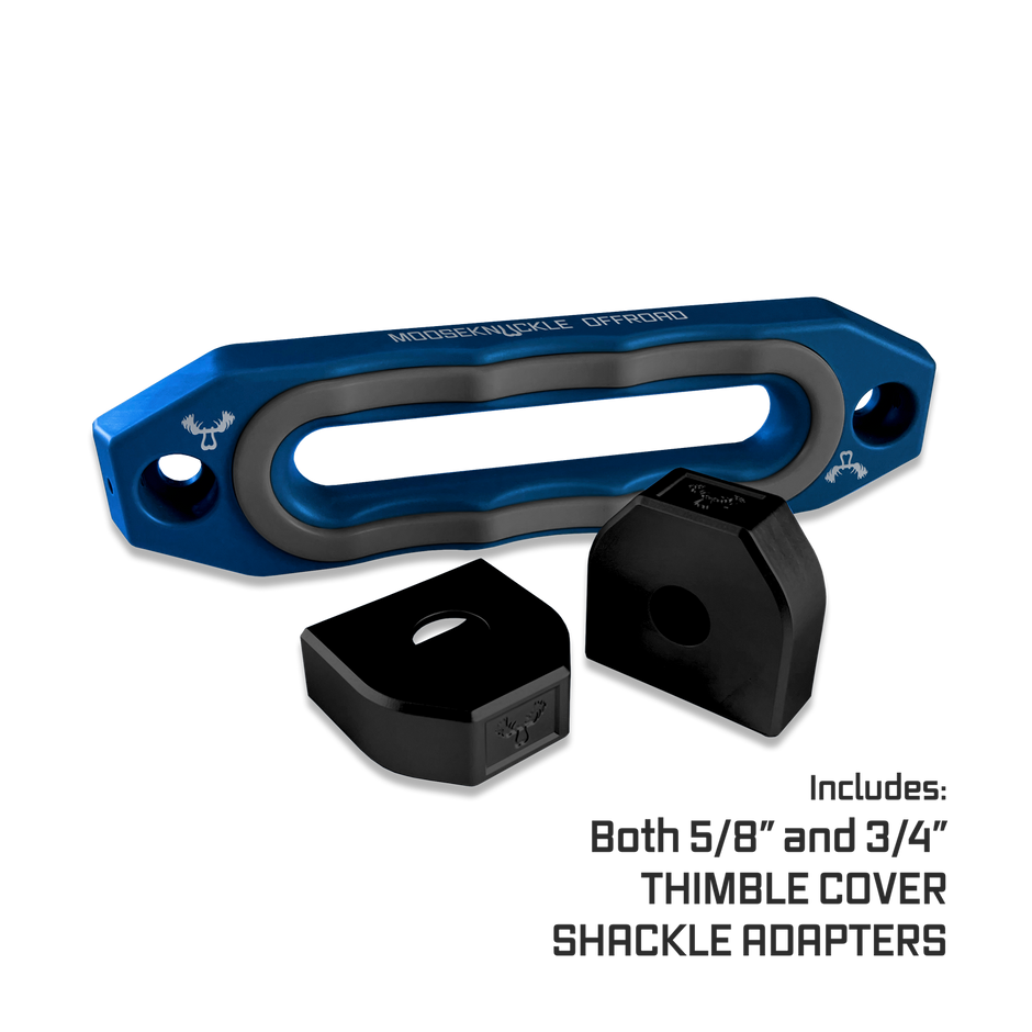 Jawse Fairlead Front Angle in Blue Pill and Gun Gray