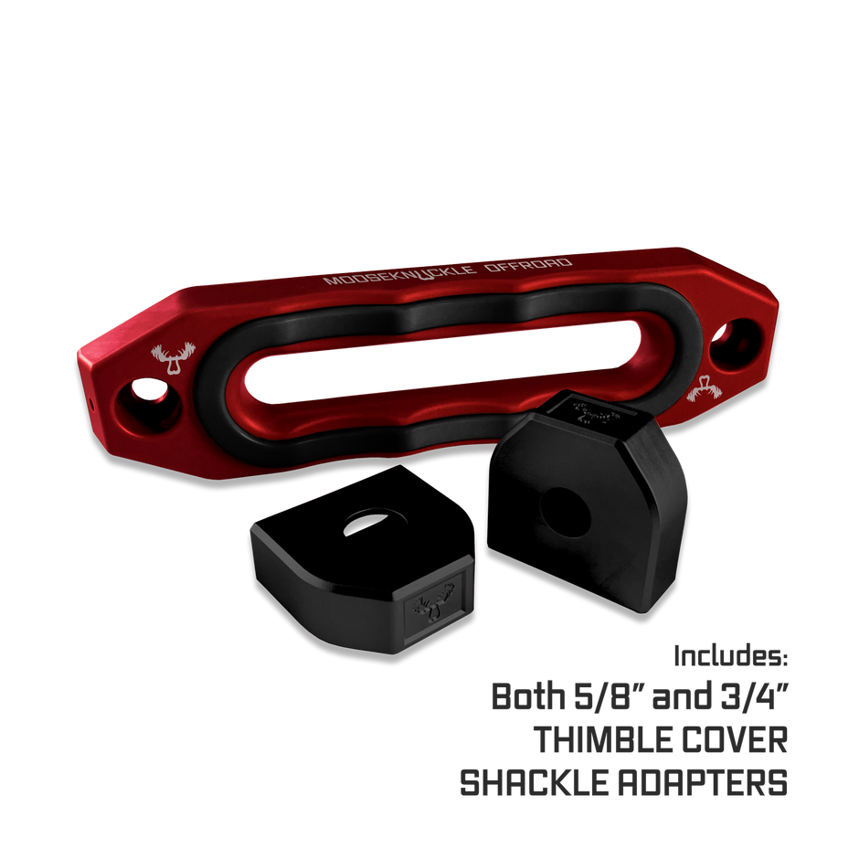 Jawse Fairlead Front Angle in Red Rum and Black Hole