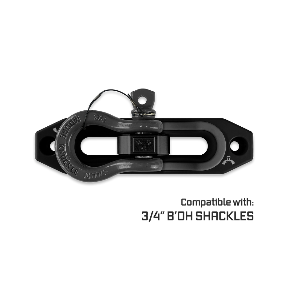 Jawse Fairlead and Front BOH Shackle in Black Lung and Gun Gray